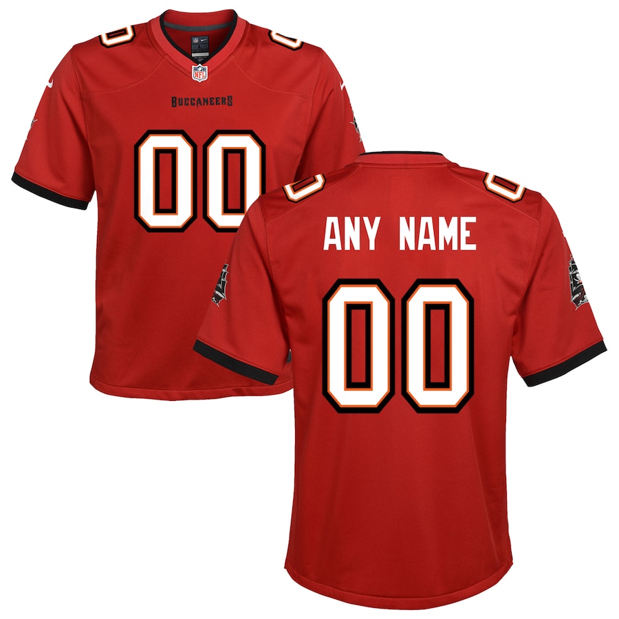 Youth Nike Tampa Bay Buccaneers Red Custom Game Jersey->customized nfl jersey->Custom Jersey
